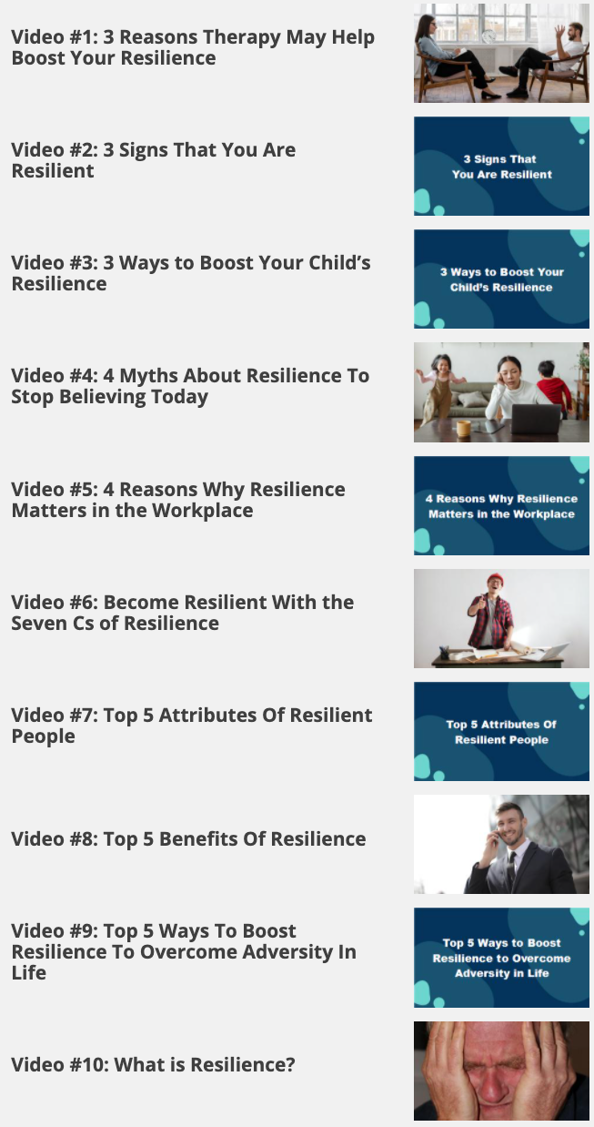 Resilience – How To Build Mental Strength To Overcome Any Difficult Situation and Live a Better Life Pro Video Upgrade